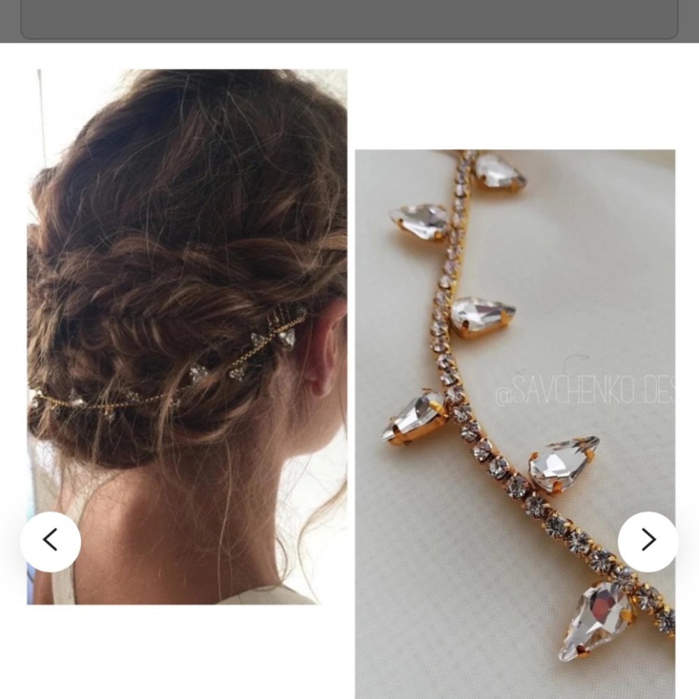 Swarovski gold bridal hairpiece never used!